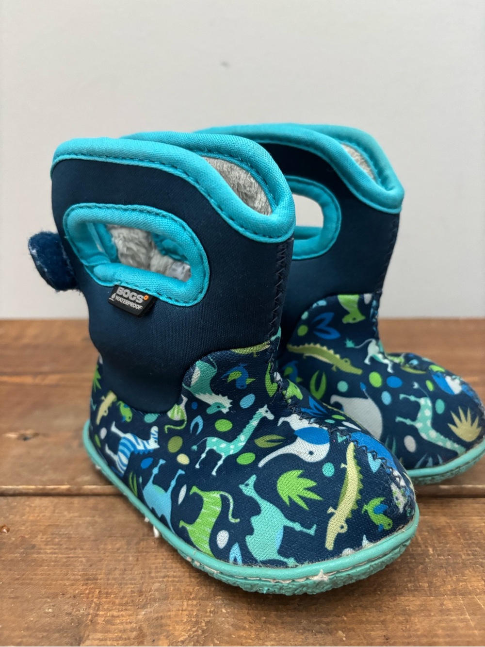 Baby Bogs Infant Animal Print Waterproof Winter Snow Boots Toddler Size 4
